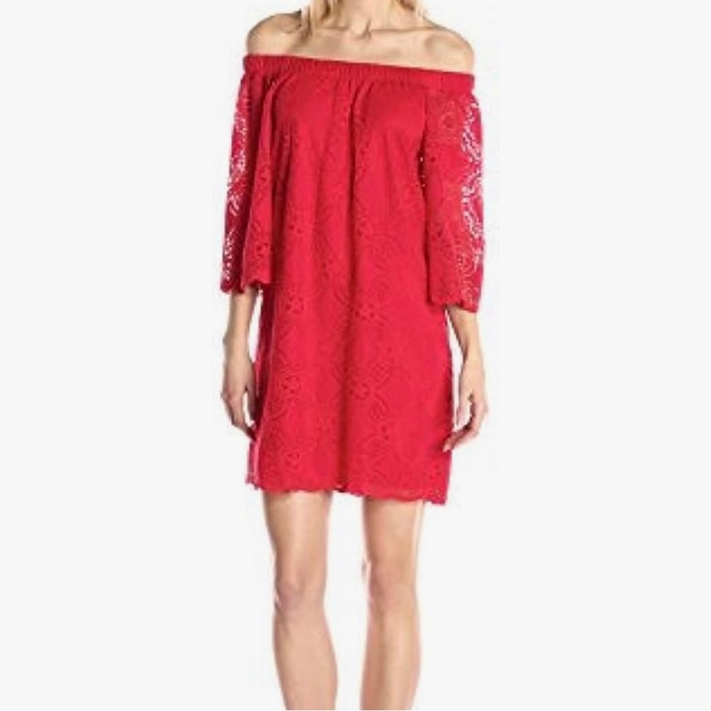 Tiana B Off the Shoulder A-line Red Dress Women’s Size 4